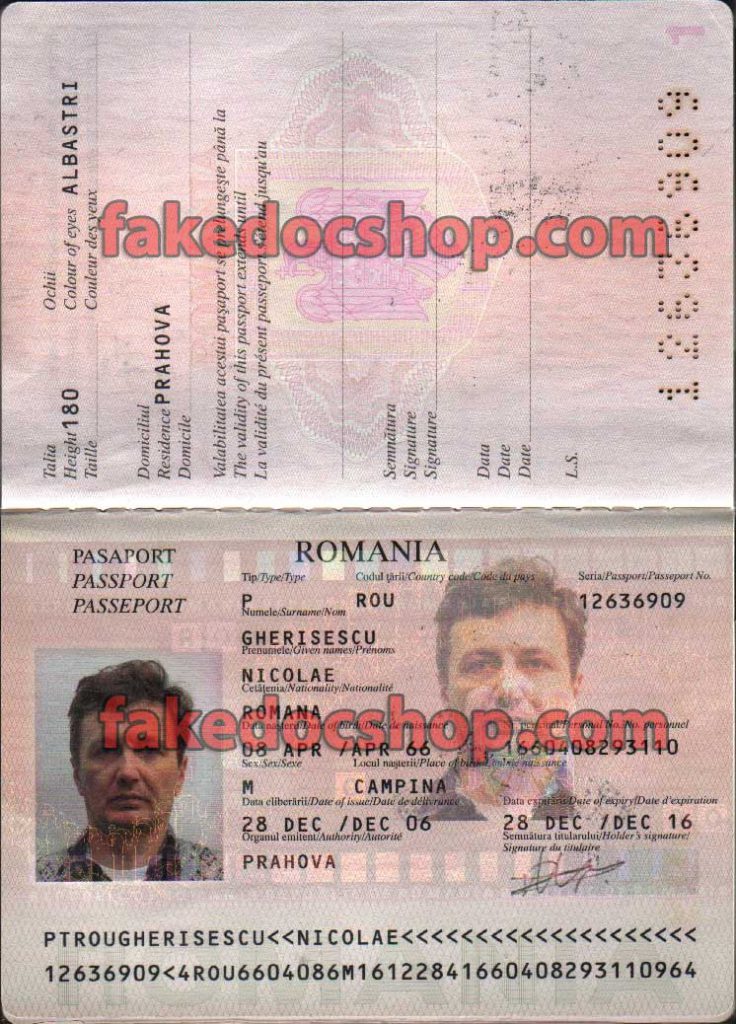 Romania Passport Template PSD Romanian Passport