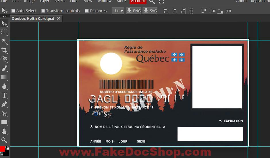 Canada Quebec Health Card template in PSD format 1 2021 12 22 204106