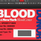 New York Blood Center Card template in psd format