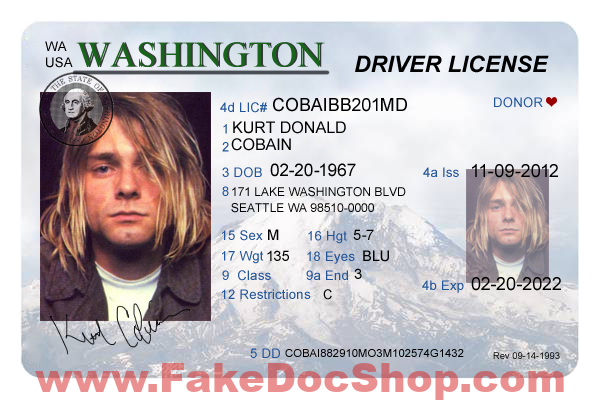 Washington Drivers License Template PSD Drivers License Template V1