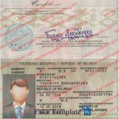 Belarus passport template psd format