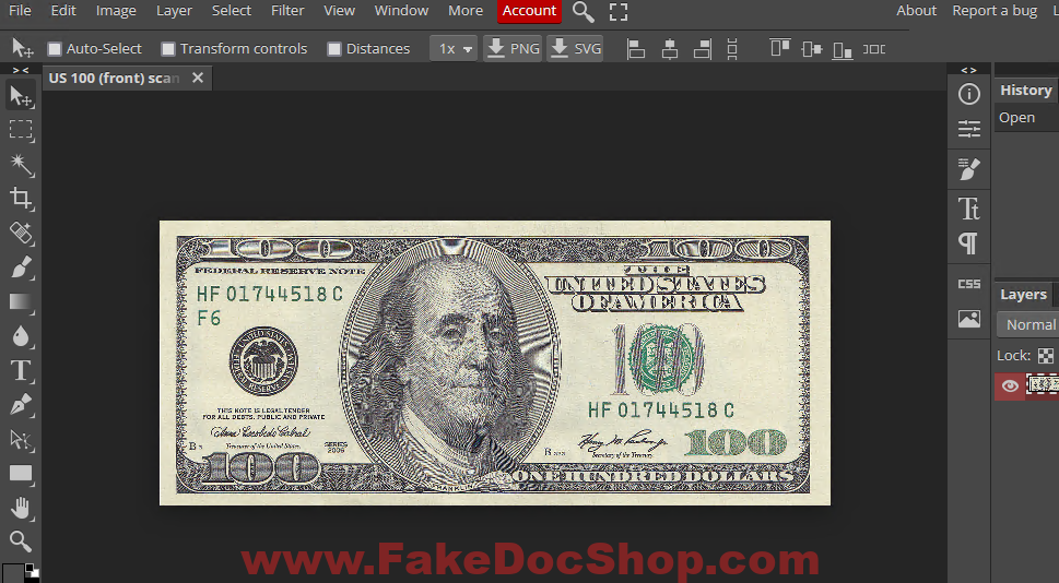 100 Dollar Bill Template In Psd Format