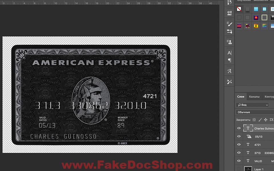 American Express Black [cc] template in PSD Format  front+back