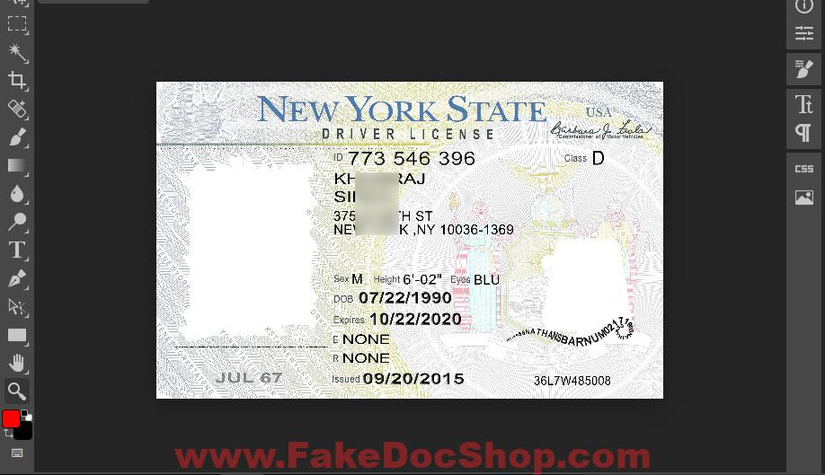 New York Drivers License Template In Psd Format