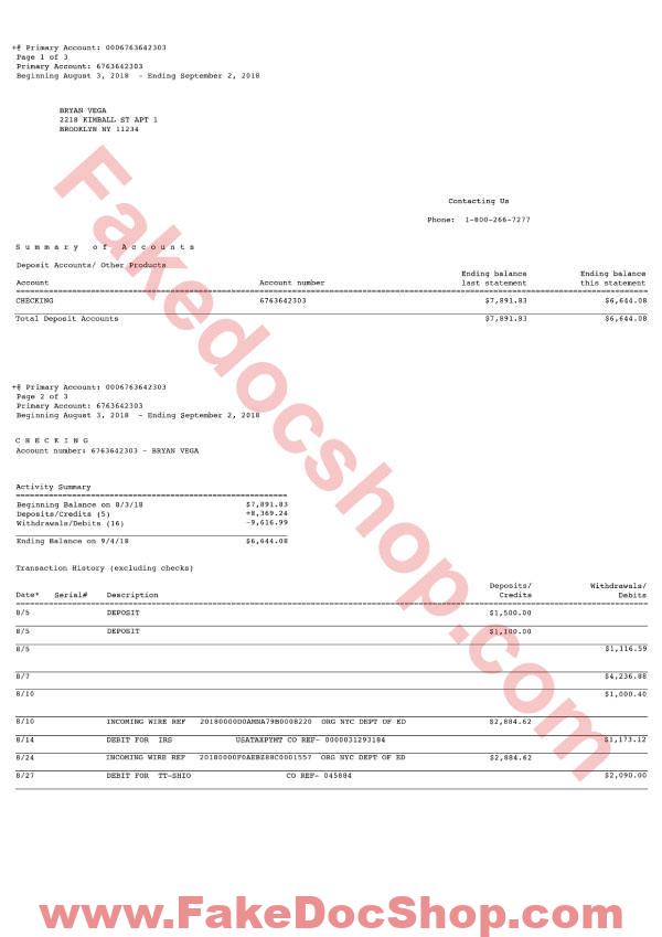 BBVA Bank Statement Template PSD 1 BBVA Statement