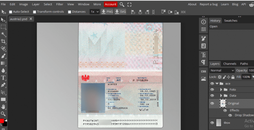 austria passport psd