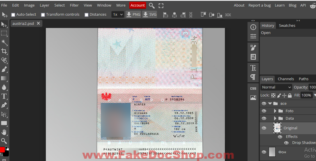 Austria Passport template psd v1 1 austria passport psd