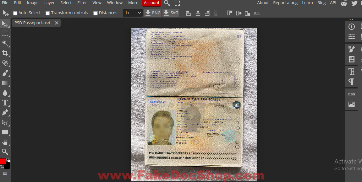france passport psd template v2 1 france passport psd