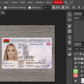 Belarus ID Card template psd