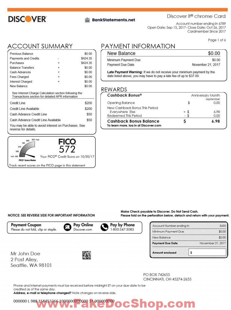 Discover Statement Template Free Download Fakedocshop discover-statement-template-free-download-fakedocshop