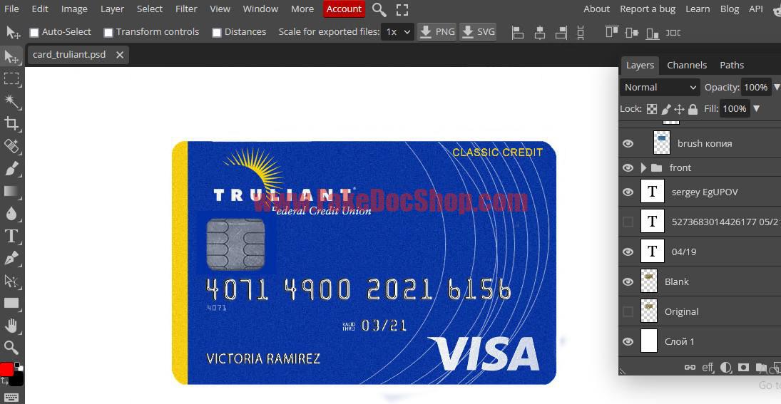 truliant psd creditcard