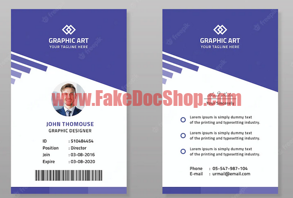 Fake Doctor ID Cards PSD template