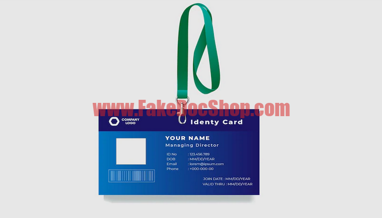 Identity card template vector for employeeid card design and horizontal id card template