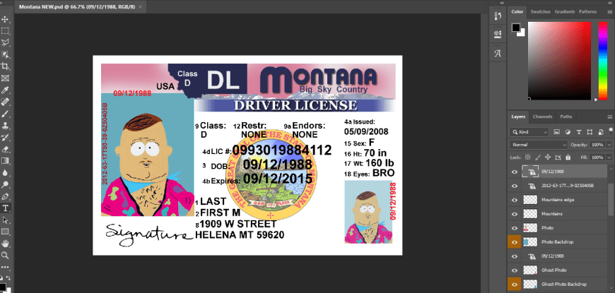 montana id card free download