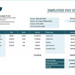 Employee Pay Stub Template in word format