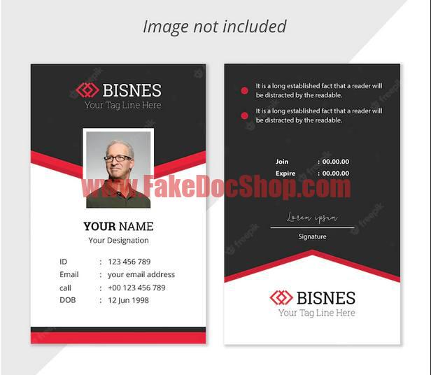 Fake Corporate id card PSD Template V5