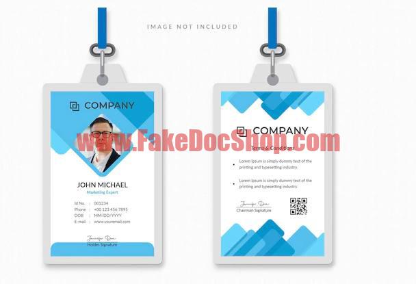 Fake Identity card corporate v4
