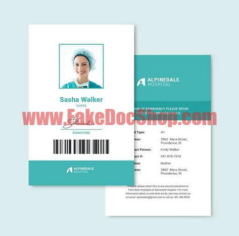 Hospital Staff ID Card Template in psd format