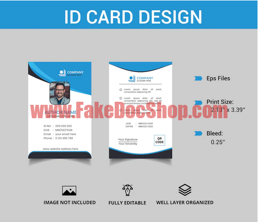 Student or company employees identity card