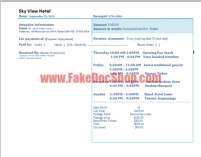 sky view hotel booking confirmation Word template 1 sky view hotel booking confirmation Word template