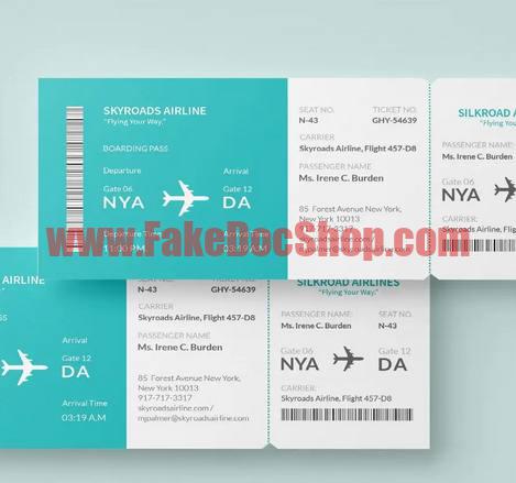 Airline Ticket Voucher PSD Template v2