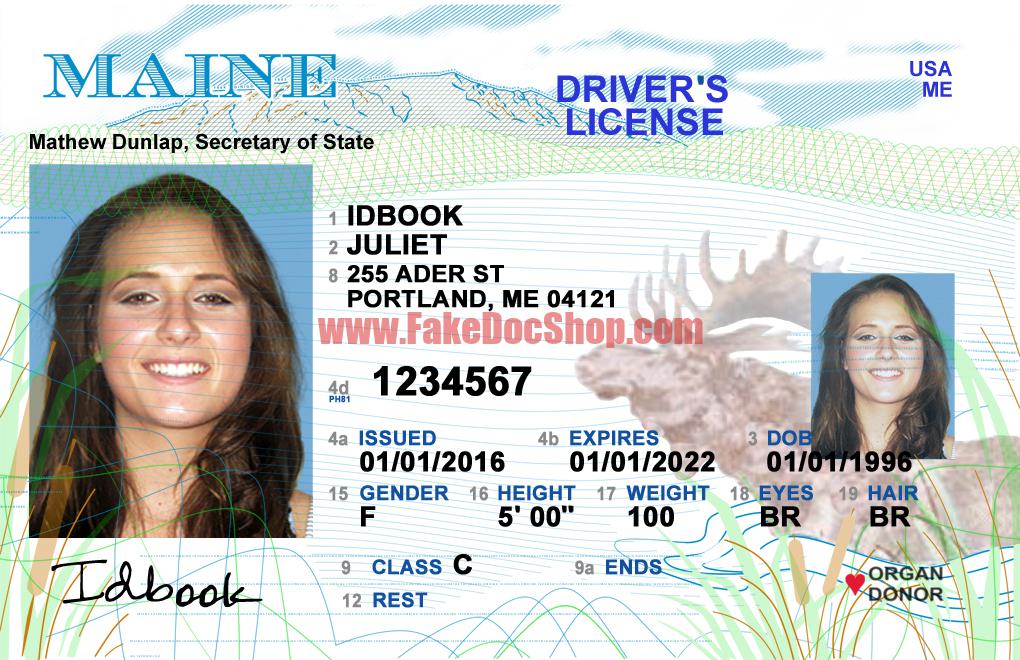 Free Download Maine Driver Licence Template in psd format 1 2017523123142