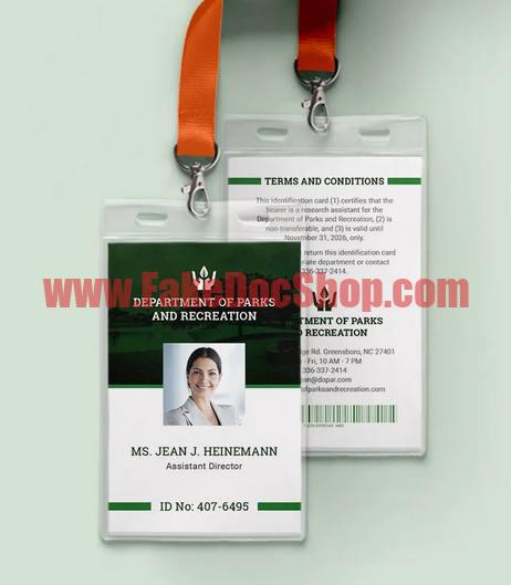 Government ID Card Template