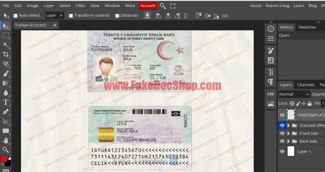 Turkey ID Card template psd free download 1 Turkey ID Card template psd free download