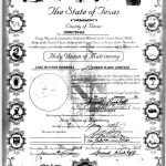 USA Texas Marriage Certificate Template