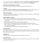 Medical Power of Attorney Form Template