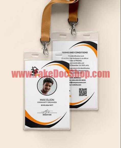 NGO ID Card PSD Template