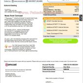 comcast Utility bill template