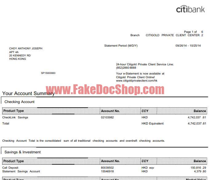 Citibank Hong Kong Statement Template Fakedocshop citibank-hong-kong-statement-template-fakedocshop