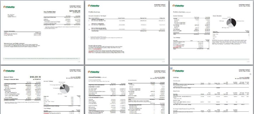 Free download Fidelity bank statement Word template