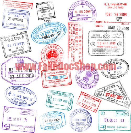 stamps pack to create fake passport