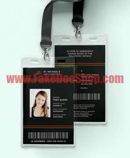 Student University ID Card Template
