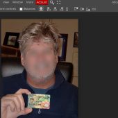 Selfie With ID card or DL photo template in psd format