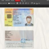 Spain id card psd template v2
