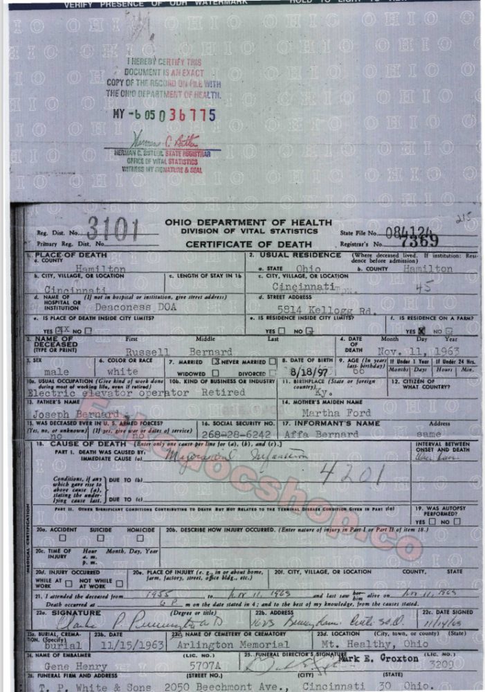 Usa Death Certificate Template v2