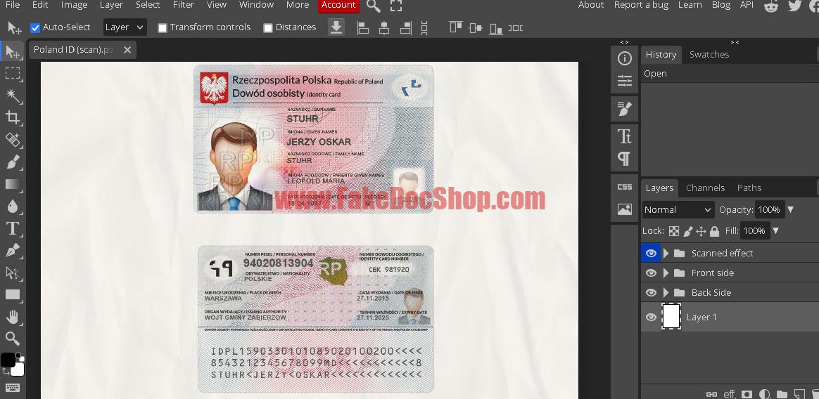 Poland ID Card PSD Template v2