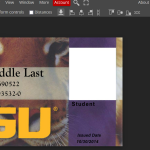 Louisiana State University ID card Psd Template