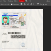 Lowa Driving License PSD Template New