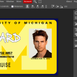 University of Michigan ID Card Template: Editable PSD Format