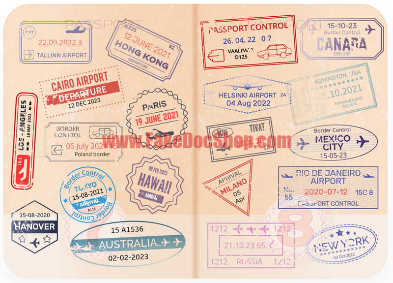 Stamp in Passport Pack for Traveling – Set 4