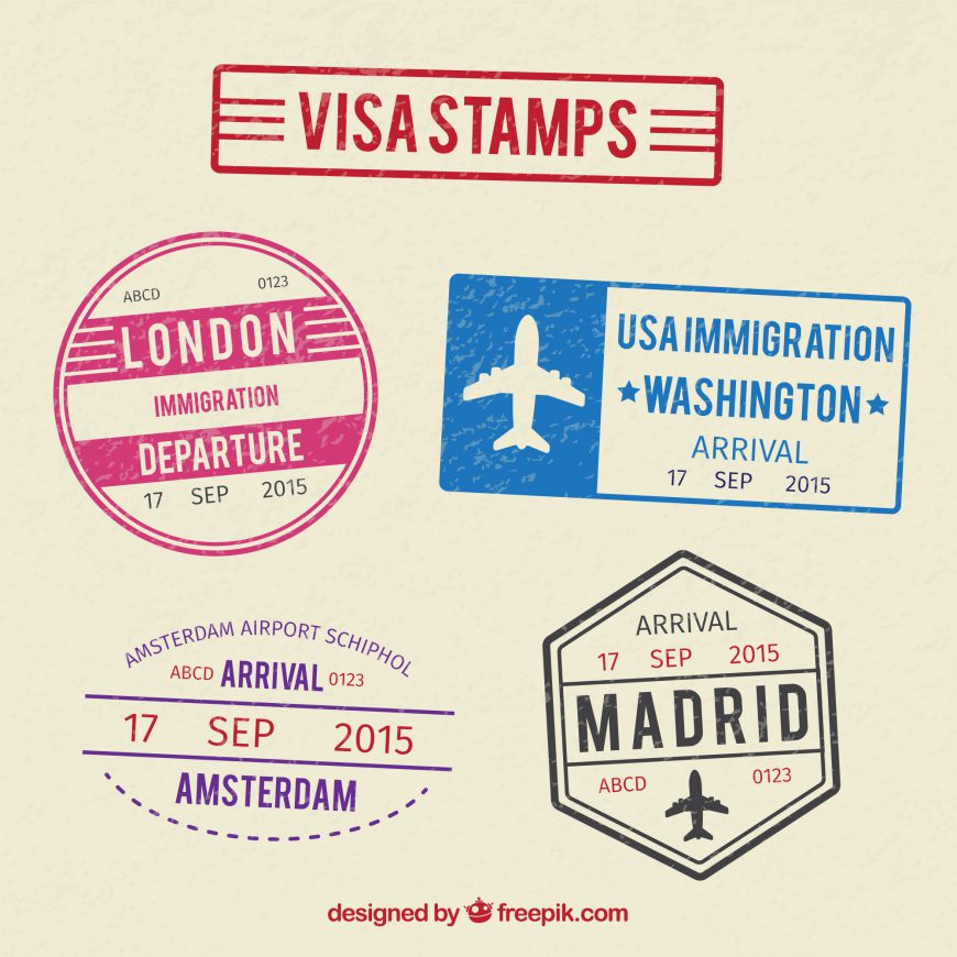 Visa stamps Template Pack v5