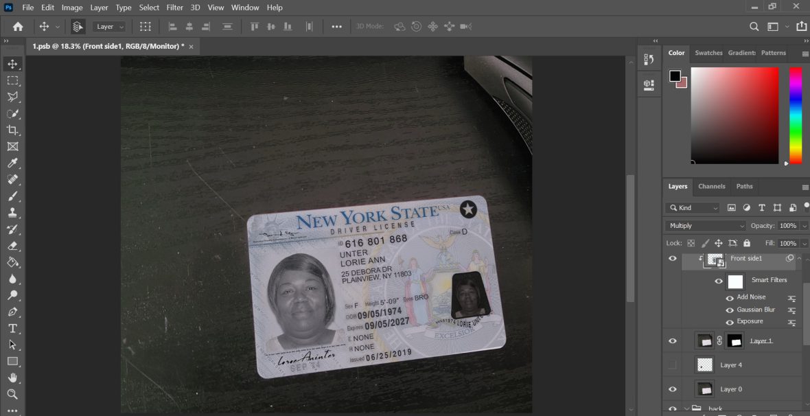 new york driver license template with background