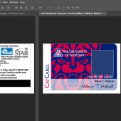 university of arizona id card editable PSD template