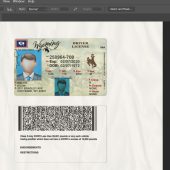 Wyoming Driver License Psd Template