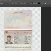 Austria Passport template psd v2