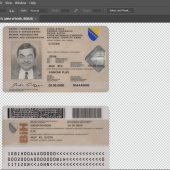 Bosnia and Herzegovina ID Card template in PSD format, fully editable, with all fonts